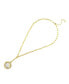 ფოტო #1 პროდუქტის Mother of Pearl Pendant Paperclip Chain Link Necklace