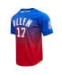 Men's Josh Allen Royal Buffalo Bills Player Name and Number Ombre Mesh T-shirt Синий, L - фото #5