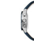 Фото #3 товара Men's Swiss Automatic Chronograph Freelancer Blue Leather Strap Watch 44mm