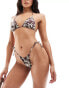 Фото #1 товара & Other Stories floral print tie waist bikini bottom in brown