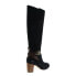 Clarks Spiced Flame 26127277 Womens Black Leather Zipper Over The Knee Boots 9.5