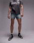 Фото #1 товара Topman micro denim short with raw hem in light blue wash