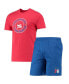 ფოტო #1 პროდუქტის Men's Royal, Red Philadelphia 76ers T-shirt and Shorts Sleep Set