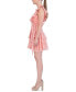 Women's Printed Flutter-Sleeve Wrap Mini Dress