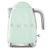 SMEG electric kettle KLF03PGEU (Pastel Green) - 1.7 L - 2400 W - Green - Plastic - Stainless steel - Water level indicator - Overheat protection