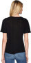 Фото #2 товара LNA 173266 Womens Kira Linen Blend Short Sleeve Tee Solid Black Size Medium