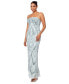 Фото #3 товара Women's Sequin-Embellished Draped-Neck Gown