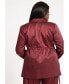 ფოტო #3 პროდუქტის Plus Size Blazer With Long Ties