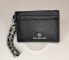 MICHAEL Michael Kors Small Pebbled Leather Chain Card Case Black Silver - фото #2