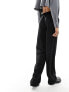 ONLY Tall light weight pintuck wide leg trouser in black