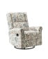 Фото #1 товара Ahlen Floral Wooden Upholstery Recliner with Swivel Base