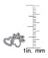 ფოტო #1 პროდუქტის Cubic Zirconia Heart and Silver-Plated Paw Stud Earrings