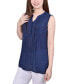 Women's Sleeveless Pintucked Blouse