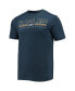 ფოტო #3 პროდუქტის Men's Heathered Charcoal, Navy Georgia Southern Eagles Meter T-shirt and Pants Sleep Set