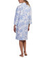 ფოტო #2 პროდუქტის Women's Quilted Floral Snap-Front Robe