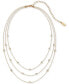 ფოტო #3 პროდუქტის Perfect Cubic Zirconia Dotted 18K Gold Plated Layered Necklace