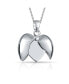 I Love You Word Opening Heart Shape Locket Pendant Necklace For Girlfriend For Women Etched .925 Sterling Silver