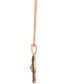 ფოტო #2 პროდუქტის Chocolate Diamond & Nude Diamond Hamsa Hand Adjustable 20" Pendant Necklace (1/2 ct. t.w.) in 14k Rose Gold
