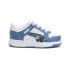 Фото #1 товара Puma Rebound Joy Lo Camo Lace Up Toddler Boys Blue, White Sneakers Casual Shoes