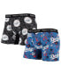 ფოტო #2 პროდუქტის Men's Royal, Black Los Angeles Dodgers Super Fit 2-Pack Boxer Briefs Set