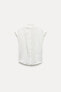 Фото #9 товара Рубашка из 100% ткани рами с воланами — zw collection ZARA