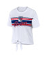 Фото #3 товара Women's White New York Rangers Front Knot T-shirt