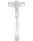 ფოტო #4 პროდუქტის Diamond East-West Cross Ring (1/8 ct. t.w.) in Sterling Silver