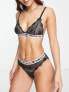 Фото #1 товара Tommy Jeans ID lace brazilian brief in black