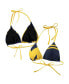 Фото #2 товара Women's Navy Michigan Wolverines Wordmark Bikini Top