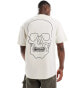 Фото #1 товара Jack & Jones Originals oversized t-shirt with skull back print in grey