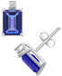 ფოტო #6 პროდუქტის Tanzanite (1-1/5 ct. t.w.) & Diamond Accent Stud Earrings in 14k White Gold (Also in Emerald, Sapphire & Ruby)