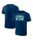 Фото #4 товара Men's Deep Sea Blue Seattle Kraken Authentic Pro Core Collection Secondary T-shirt