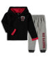 Фото #3 товара Toddler Boys Black, Heathered Gray Texas Tech Red Raiders Poppies Hoodie and Sweatpants Set