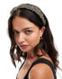 Pieces embellished headband in dark silver