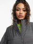 COLLUSION Unisex oversized branded quilted poncho in grey