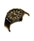 ფოტო #2 პროდუქტის Men's Watch, 48MM IP Black Case with Textured Black Dial, Arabic Numerals, Rugged Brown Texture Strap, Analog, Second Hand, Date Function