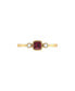 ფოტო #2 პროდუქტის Cushion Ruby Gemstone Round Natural Diamond 14K Yellow Gold Birthstone Ring