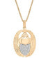 ფოტო #1 პროდუქტის Men's Diamond Scarab 22" Pendant Necklace (1/4 ct. t.w.) in 14k Gold-Plated Sterling Silver