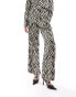 Vero Moda satin wide leg trouser in mono print