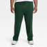 Фото #1 товара Men's Big & Tall Regular Fit Track Suit Pants - Goodfellow & Co Forest Green LT