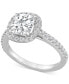 ფოტო #1 პროდუქტის Certified Lab Grown Diamond Halo Engagement Ring (2-1/2 ct. t.w.) in 14k Gold