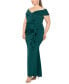 ფოტო #6 პროდუქტის Plus Size Off-The-Shoulder Scuba Crepe Gown