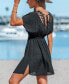 Фото #3 товара Women's Dolman Sleeve Cover-Up Dress