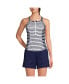 ფოტო #1 პროდუქტის Women's Chlorine Resistant High Neck Zip Front Racerback Tankini Swimsuit Top