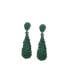 ფოტო #2 პროდუქტის Women's Green Teardrop Stone Drop Earrings