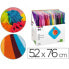 Фото #3 товара Блокнот Liderpapel Тканевая бумага 52x76 см дисплей 60 пакетов по 5 листов 12 разноцветных