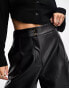 French Connection PU trousers in black Черный, 38 - фото #3