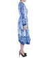 Women's Long-Sleeve Drawstring Midi Dress