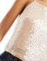 Calvin Klein Jeans sequinned cami top in cream