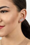 Glittering longitudinal earrings made of EA285W silver